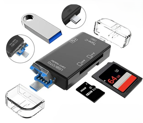 ZR826 Atud-05 6 İn 1 Otg Card Reader