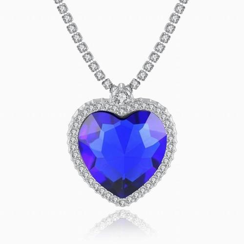 Titanic Kalp Okyanus Kolye Aşk Pırlanta Taş Görünümlü Kolye (Hediye Kutulu)