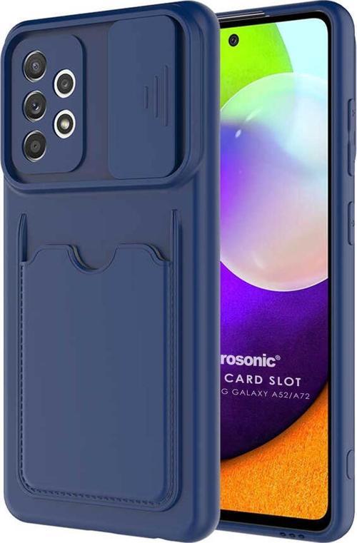 Samsung Galaxy A52 Kılıf Inside Card Slot Lacivert