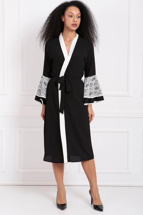 Kolları Volanlı Dantelli Ferace Siyah Frc31570
Frc31570