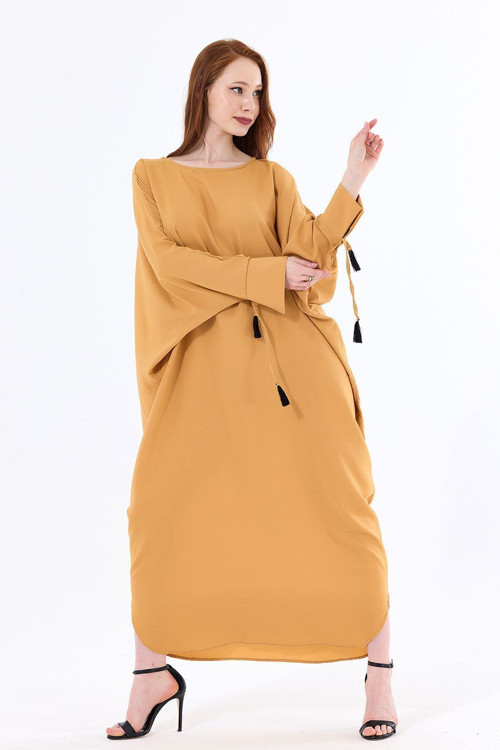 Manşetli İp Püsküllü Viskon Kimono Gold Kmn35008
Kmn35008