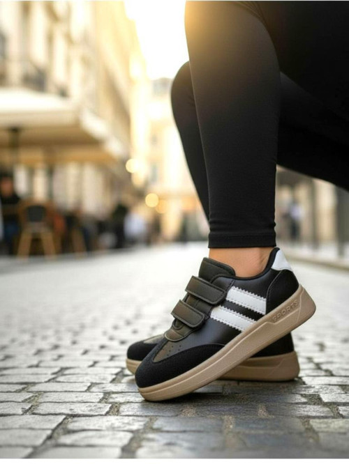 Unisex Cırtlı Rahat Hafif Çocuk Işıklı Spor Ayakkabı Sneaker