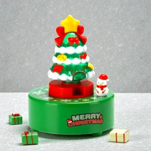 YILBAŞI MÜZİK KUTUSU KARDAN ADAMLI DÖNEN MÜZİK KUTUSU KURMALI YILBAŞI SÜSLERİ