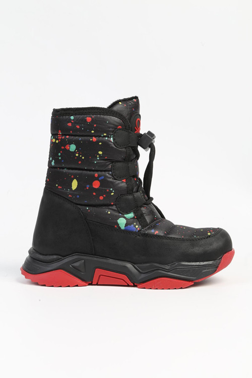 ® | BN-50048 - 3256 Siyah Kirmizi - Çocuk Bot