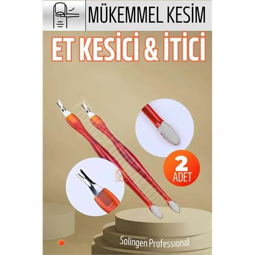 Turk Ergonomik Tırnak Et Kesici Et İtici 2 ADET Solingen