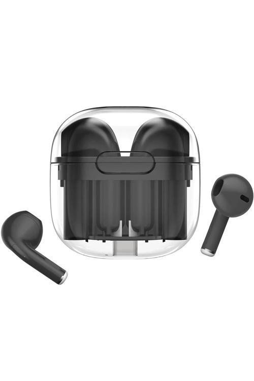 LS-09 Bluetooth 5.3 TWS Kablosuz Airpods Kulaklık - Siyah-(5796)