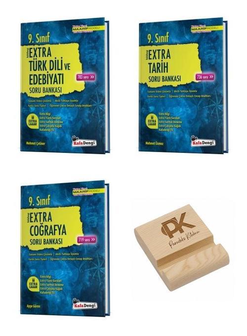 Kafa Dengi 9. Sınıf Maarif Ekstra Edebiyat Tarih ve Coğrafya Soru Bankası 3lü Set + Teleofn Standı