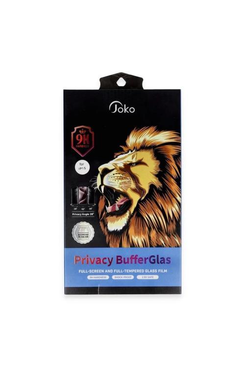 iPhone 16 Pro Max Buffer Hayalet Cam Ekran Koruyucu - Siyah-(5796)