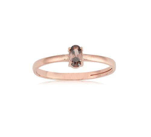 Gümüş Yüzük - 0.40 Karat Smoky Quartz Gümüş Tektaş Yüzük-Smoky Tektaş Hediyelik 925 Ayar Gümüş Yüzük