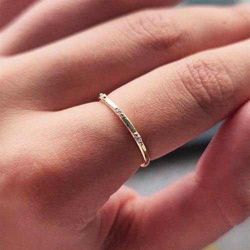 Gümüş Yüzük - Üç Taş Minimal Evlilik Alyansı-925 Ayar Üç Taş Gümüş Hediye Yüzük-Gümüş Alyans Yüzük