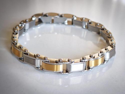 Çelik Çift Taraflı Kullanılabilir Erkek Bileklik