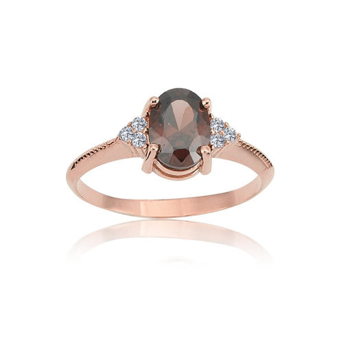 14 Ayar 1.20 Ct Evlilik Teklifi Yüzüğü Altın Smoky Taşlı Tek Taş Evlilik Teklifi Yüzüğü