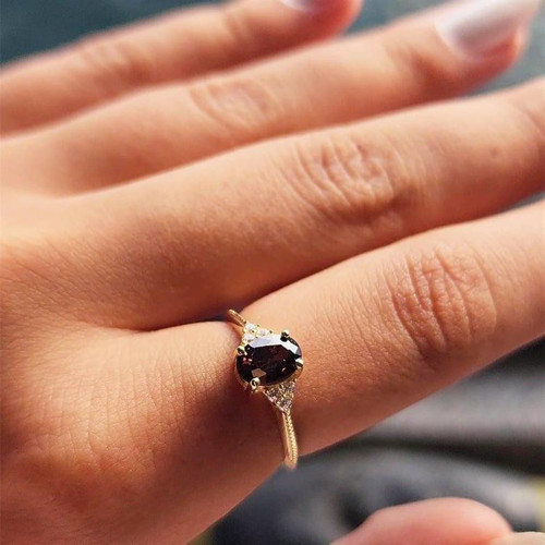 14 Ayar 1.20 Ct Evlilik Teklifi Yüzüğü Altın Smoky Taşlı Tek Taş Evlilik Teklifi Yüzüğü