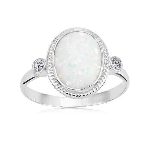 14 Ayar Opal Altın Yüzük Altın Vintage Opal Taşlı Tria Yüzük Anneler Gününe Yüzük