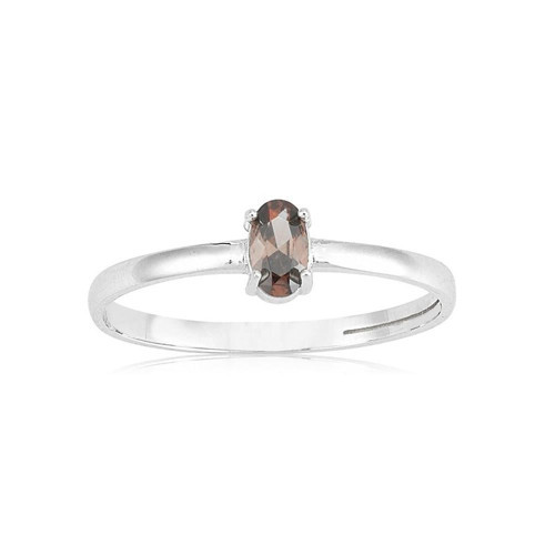 14 Ayar 0.40 Ct Tektaş Altın Yüzük Altın Smoky Quartz Taşlı Minimal Evlilik Teklifi Yüzüğü