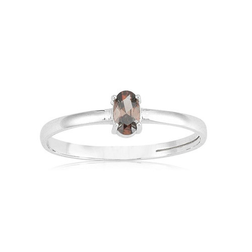 14 Ayar 0.40 Ct Tektaş Altın Yüzük Altın Smoky Quartz Taşlı Minimal Evlilik Teklifi Yüzüğü