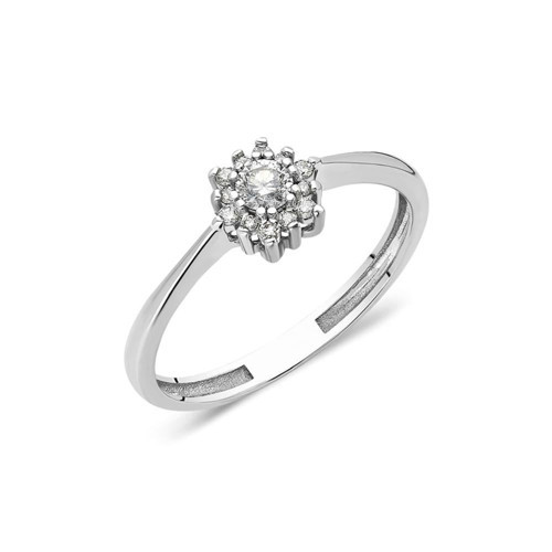 14 Ayar 0.50 Ct Tektaş Altın Yüzük Altın Gül Zirkon Taşlı Beyaz Altın Evlilik Teklifi Yüzüğü