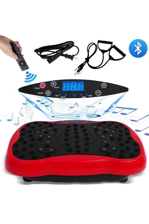 Glr 550 Kırmızı Güçlü Titreşimli Egzersiz Platformu Body Vibration Plate Makinesi