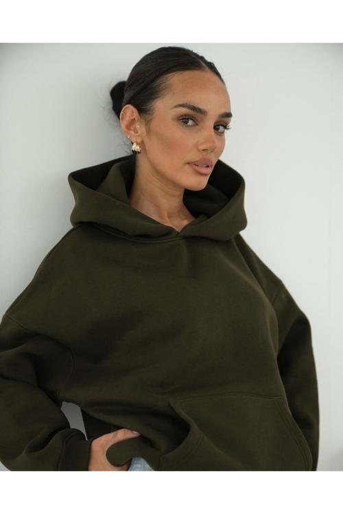 Basic Baskısız Düz Okul Sweatshirt