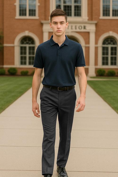 Erkek Esnek Likralı Lise Kolej Pantolonu