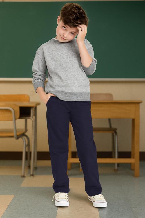 Çocuk Serj Likrasız Eşofman Belli Klasik Okul Pantolonu