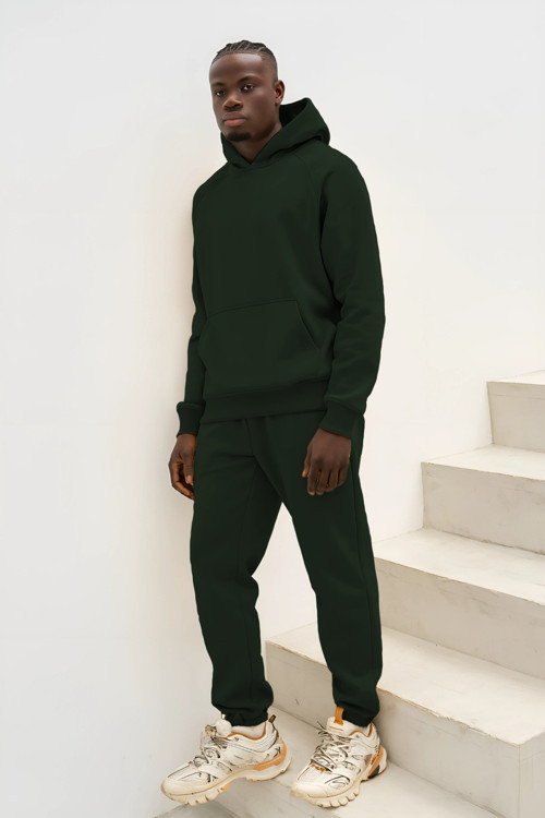Erkek Oversize Jogger Kapşonlu Kanguru Cepli Eşofman Takımı