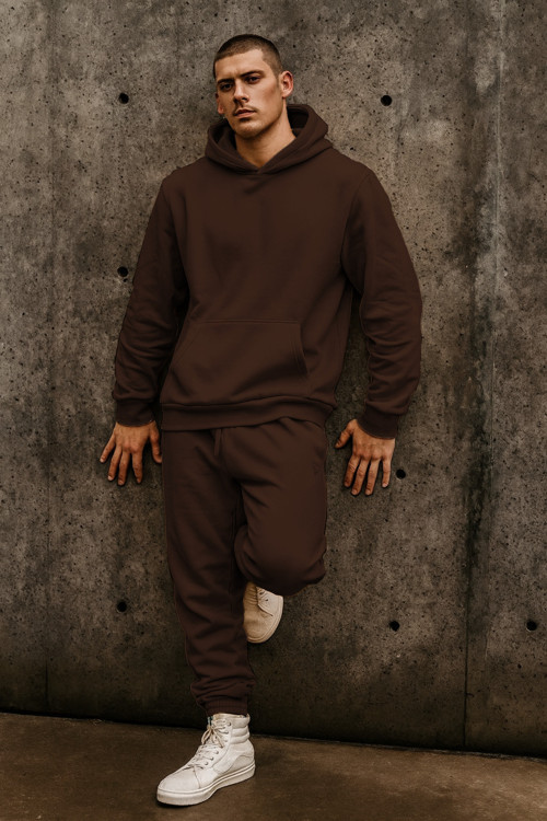 Erkek 3İplik Jogger Baggy Kalıp Hoodie Eşofman Takımı
