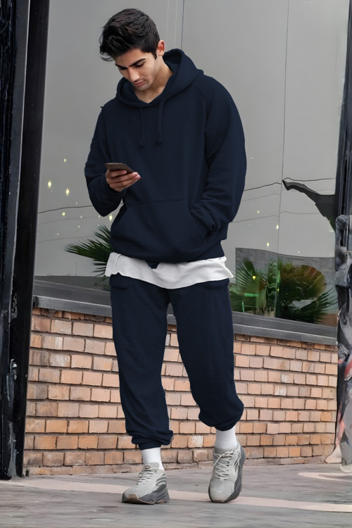 Erkek Oversize 3İpliki Şardonlu Basic Eşofman Takımı