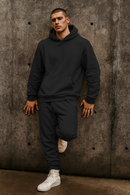 Kadın 3İplik Oversize Basic Kapşonlu Eşofman Takımı