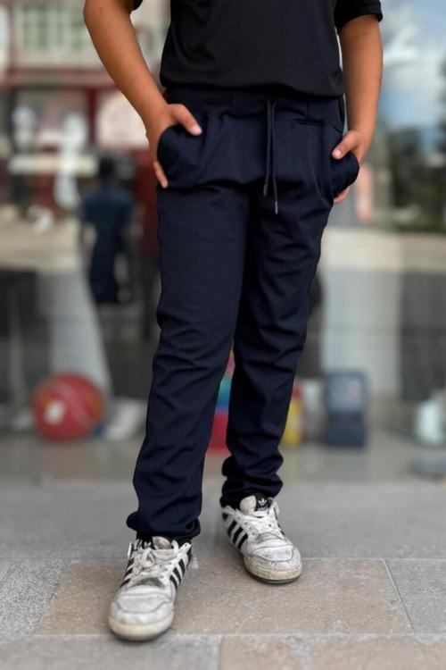 Çocuk Trend Beli Bağlamalı Ayarlanabilir Ortaokul Okul Pantolon