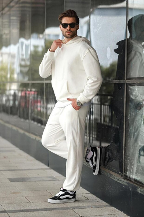Erkek Hoodie Bol Paça Baggy Salaş Kapşonlu Rahat Kesim Eşofman Takımı