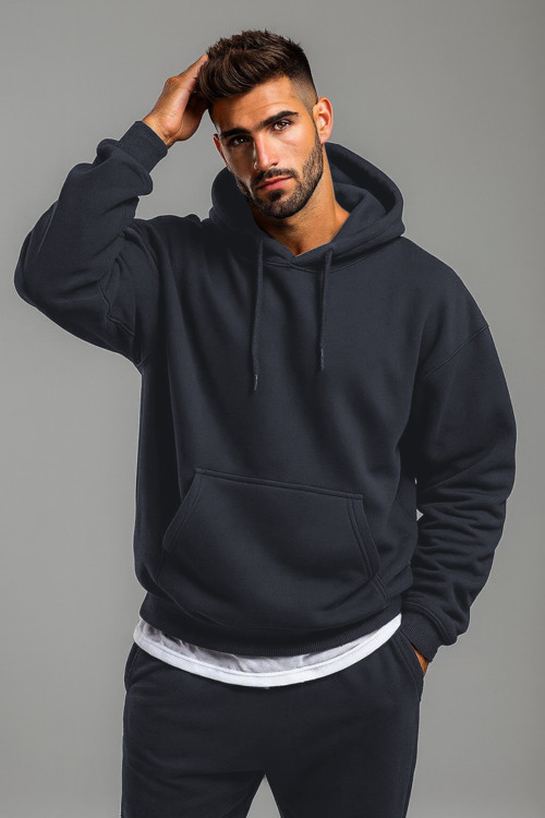 Unisex 3 İplik Oversize Şardonlu Kapüşonlu Eşofman Takımı
