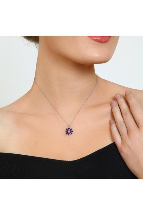 Papatya Kolye - 925 Ayar Gümüş Kolye