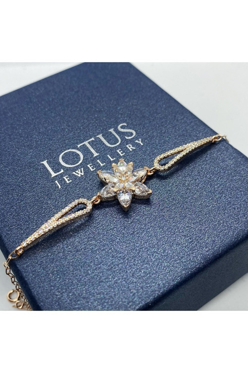 Lotus Çiçeği Bileklik | 925 Ayar Gümüş Bileklik