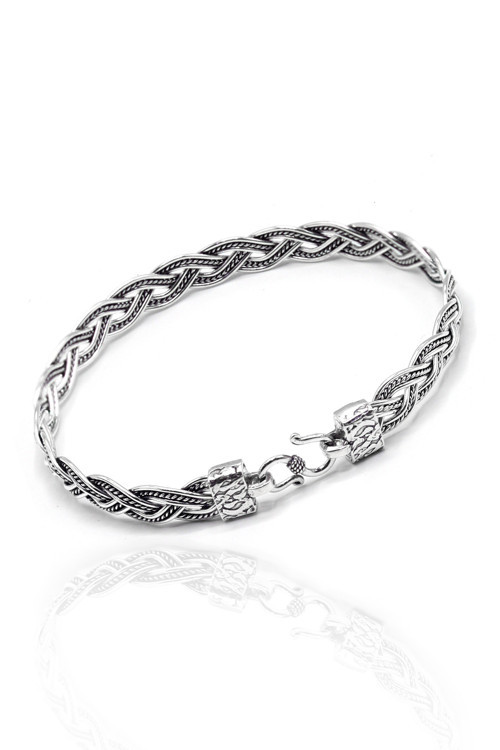 Yöresel Örgü Model 925 Ayar Saf Gümüş Kadın Hasır Bilezik 201023480
