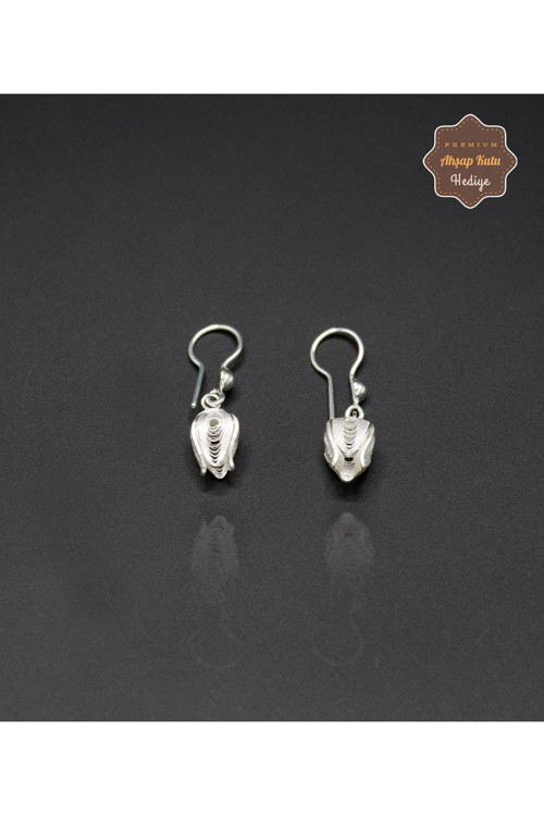 Sallantılı Lale Model 925 Ayar Gümüş Telkari Kadın Küpe 201024665