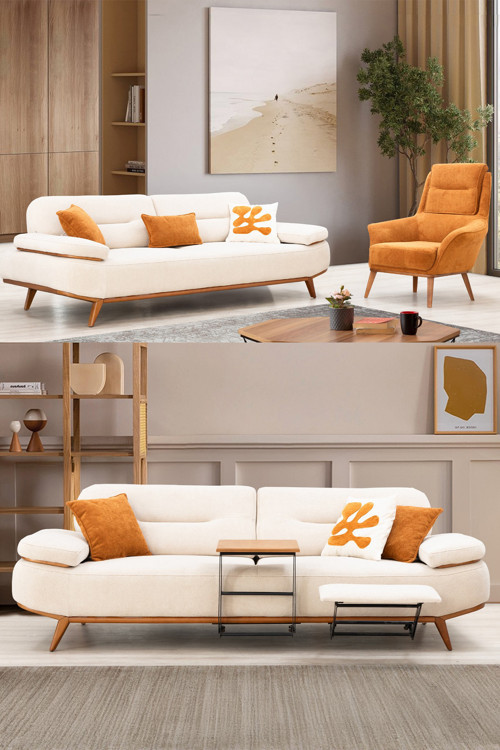 Foxy Koltuk Takımı 3+3+1 Sehpa ve Ayak Uzatma Modüllü