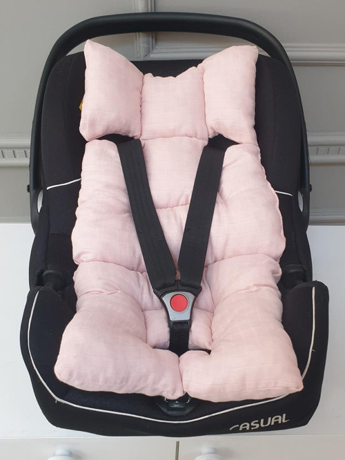 Müslin Anakucağı Örtü ve Minder Seti - Pembe Standart