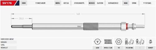 KIZDIRMA BUJİSİ 4.6V NISSAN NAVARA 15-) 2.3