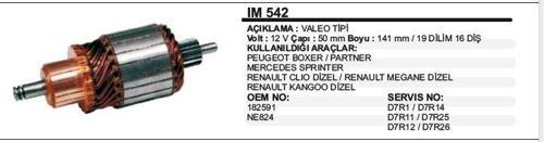 KOLLEKTÖR 12V 16DİŞ PEUGEOT PARTNER/BOXER- SPRINTER-RENAULT CLIO D MEGANE KANGOO H100 VALEO TİP