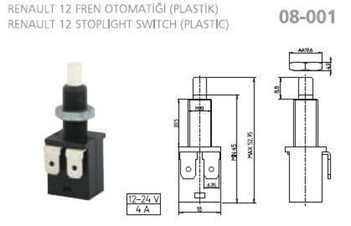 FREN MÜŞÜRÜ RENAULT R12 (PLASTİK)