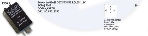 TAVAN LAMBA GECİKTİRME ROLESİ 12V DK 85012356