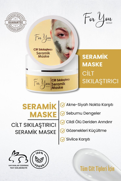 Gözenek Sıkılaştırıcı, Akne-sivilce Karşıtı, Cilt Sıkılaştırıcı, Seramik Kil Maskesi 100 ml