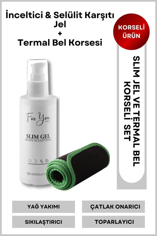 Çatlak Ve Selülit Karşıtı Bölgesel Inceltici - Vücut Sıkılaştırıcı 150 Ml Slim Jel+korse