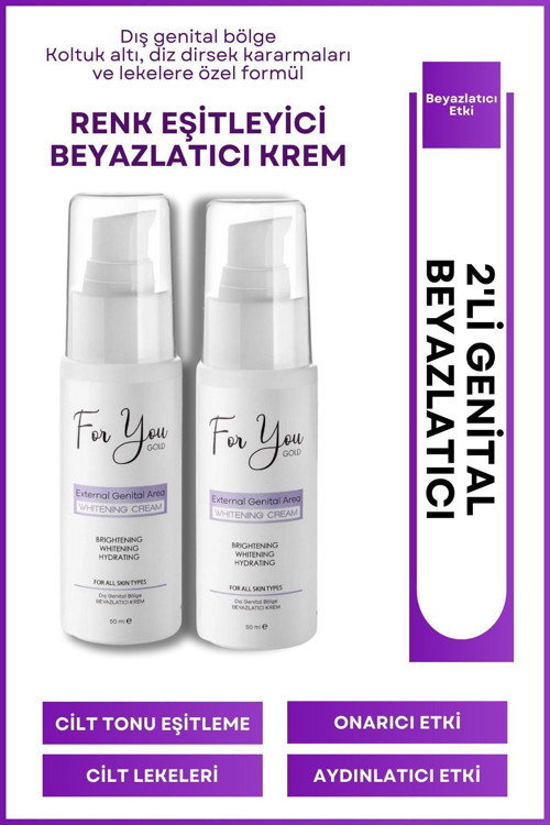 Genital Bölge Kararma Karşıtı(KOLTUK ALTI,DİZ,DİRSEK VE DIŞ GENİTAL) Beyazlatıcı Krem - 2 Adet