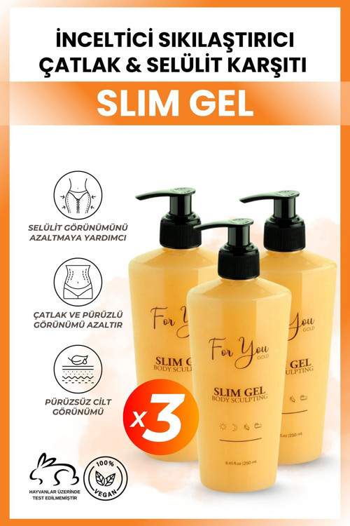 Slim Jel Selülit Çatlak Karşıtı, Bölgesel İncelmeye Yardımcı Sıcak Formül Isıtıcı Etkili Set(3Adet)