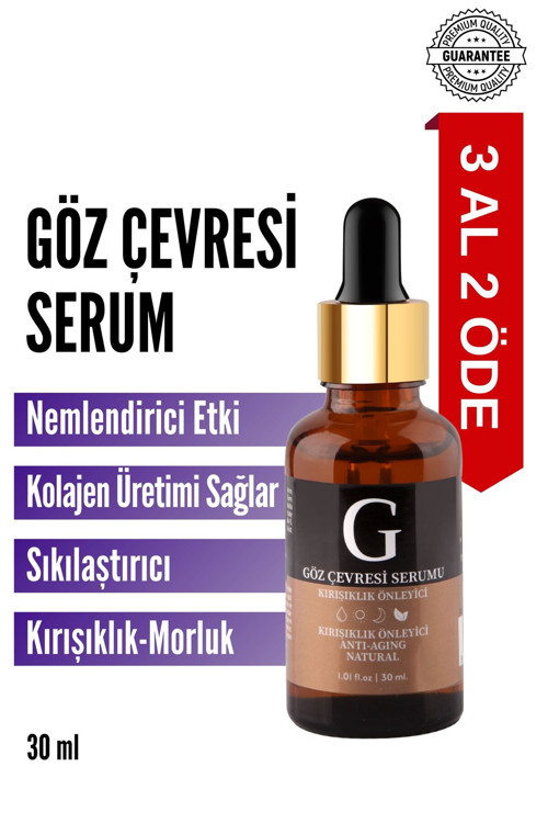 Göz Çevresi Canlandırıcı (GÖZALTI MORLUĞU, TORBALANMA, ŞİŞLİK) Gözaltı Bakım Serumu 30ml