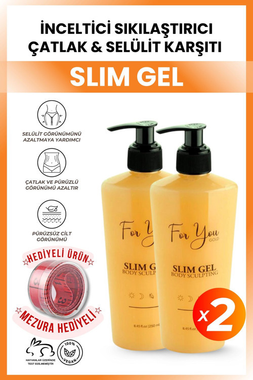 Selülit, Çatlak Gidermeye Yardımcı Ve Sıkılaştırıcı Slim Jel, Selülit Kremi (2X250 ML)