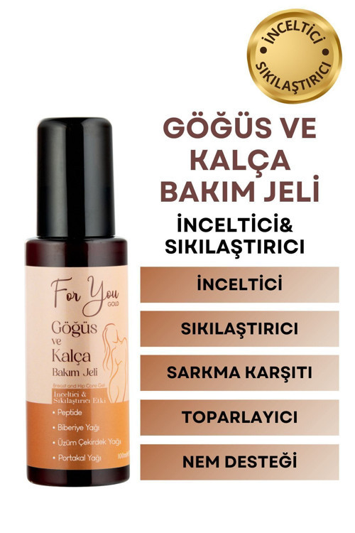 Sıkılaştırıcı, Toparlayıcı, Küçültmeye Yardımcı Göğüs Ve Kalça Bakım Jeli 100 Ml