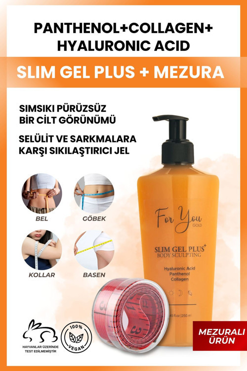 Slim Jel Plus-İncelme ve Sıkılaşma Yardımcı, Selülit, Çatlak Karşıtı - Yakıcı Kolajen Slim Jel